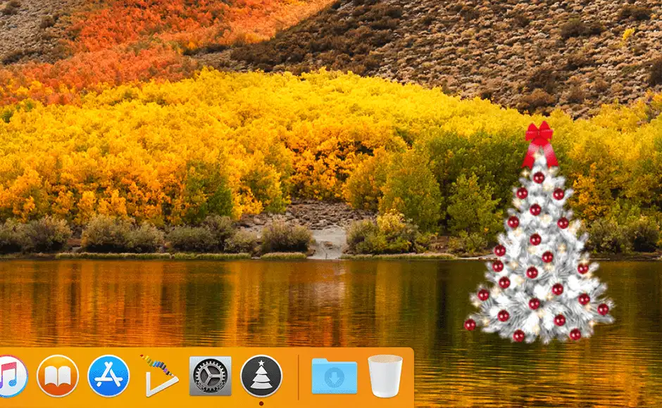 White Christmas tree on your Mac desktop