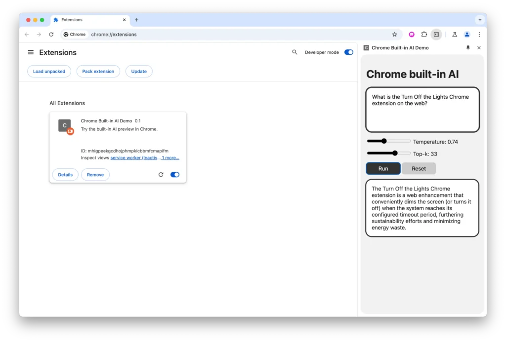 The Future of Chrome Extensions - Chrome's built-in AI early preview program