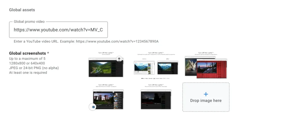 Chrome Web Store screenshots