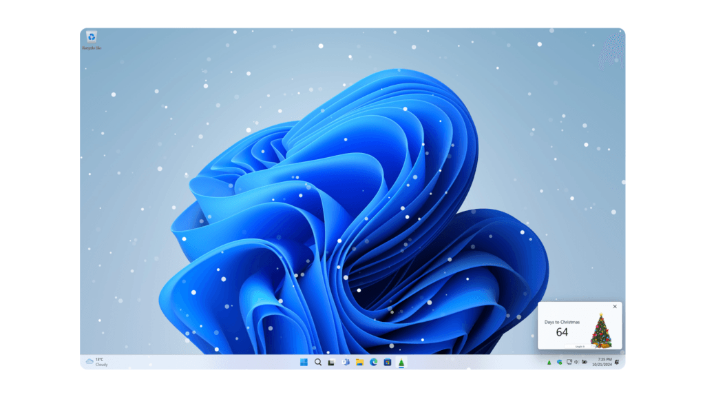 Let It Snow on your complete desktop