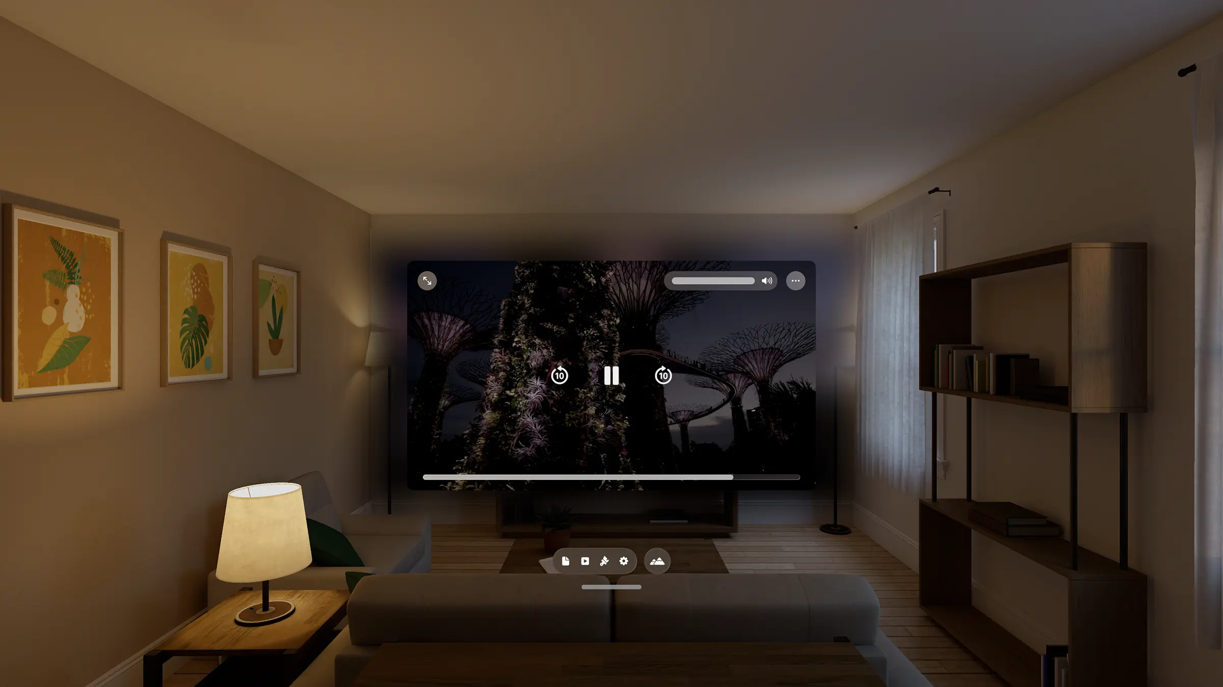 Realistic glow effect around the playing video player