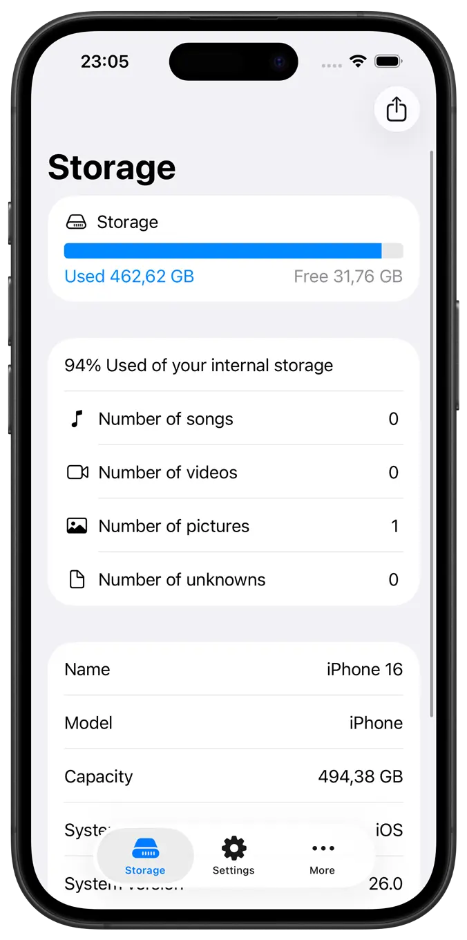 Hard Disk iPhone home page