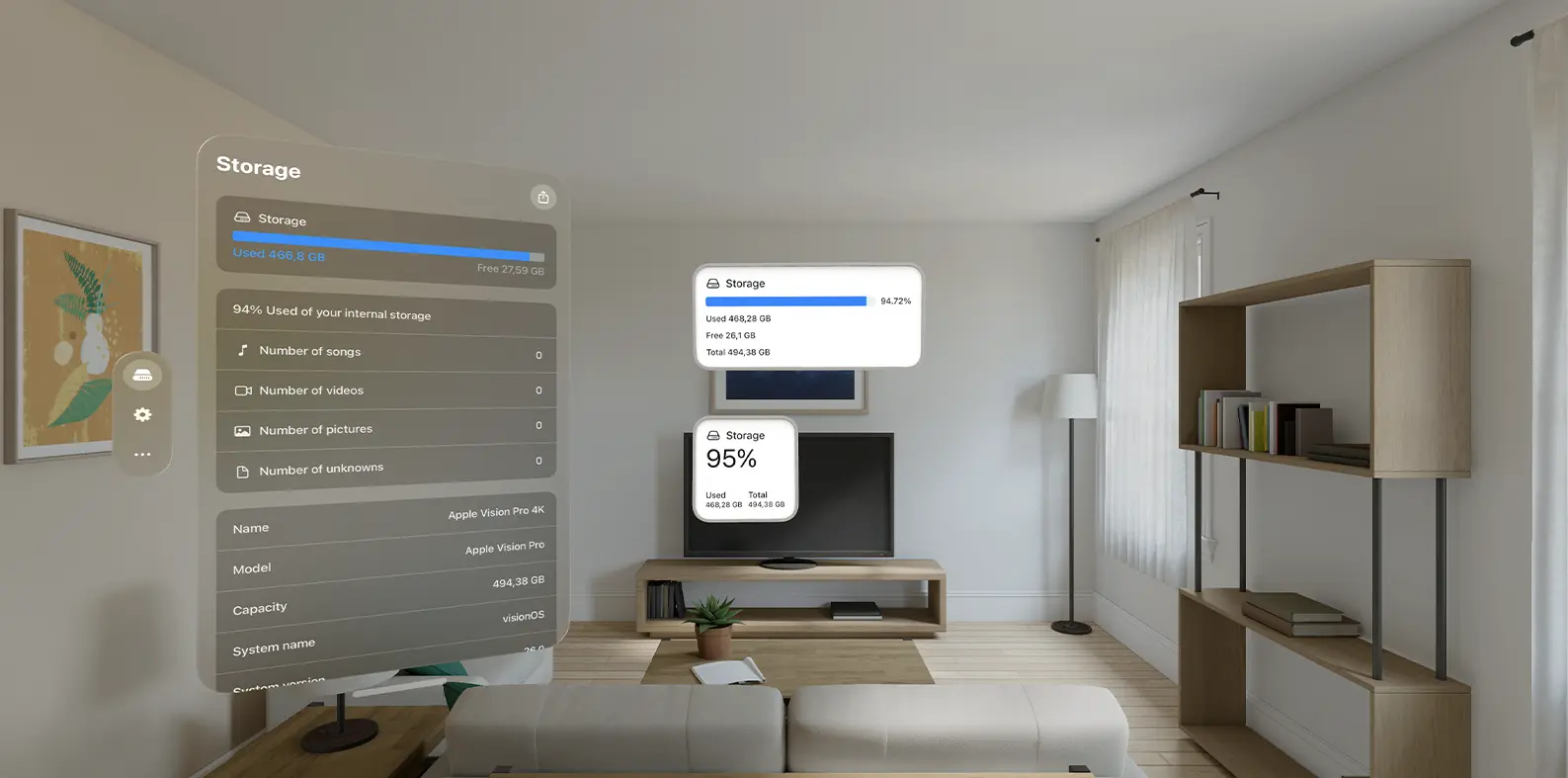 Hard Disk home page with small and rectangle widget