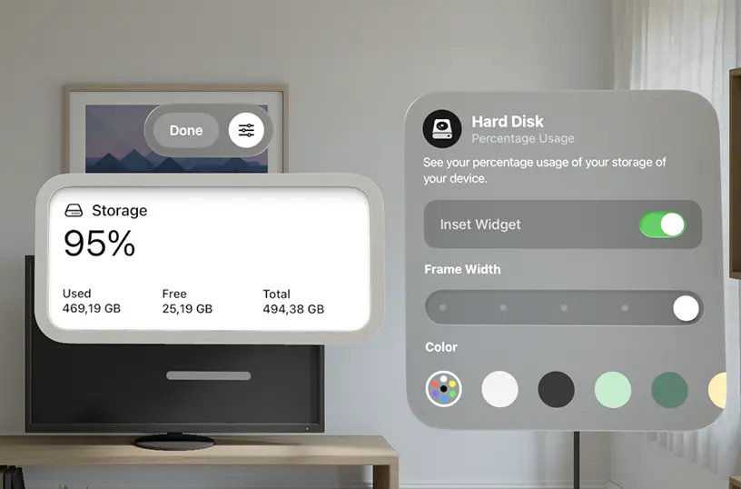 Customize the border of the widget