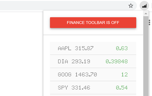 windows finance toolbar