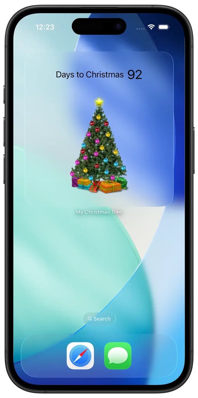 My Christmas Tree app on iPhone