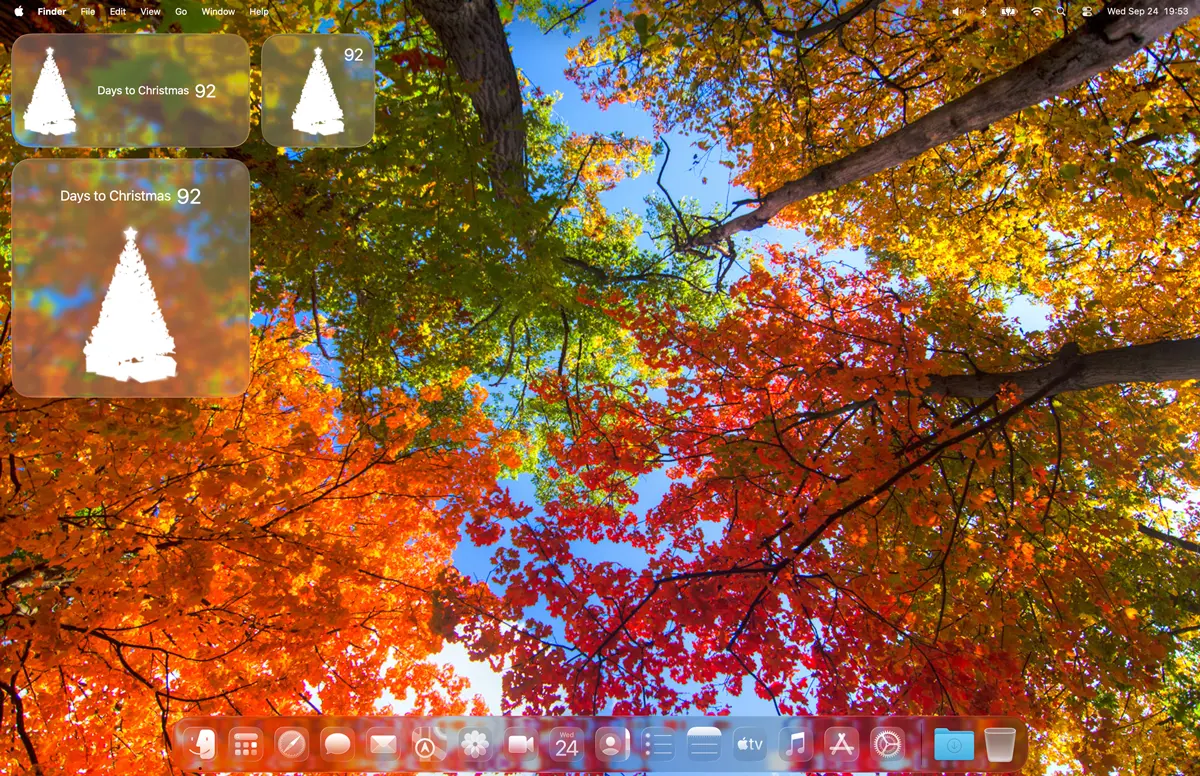 My Christmas Tree macOS Widget Clear Mode