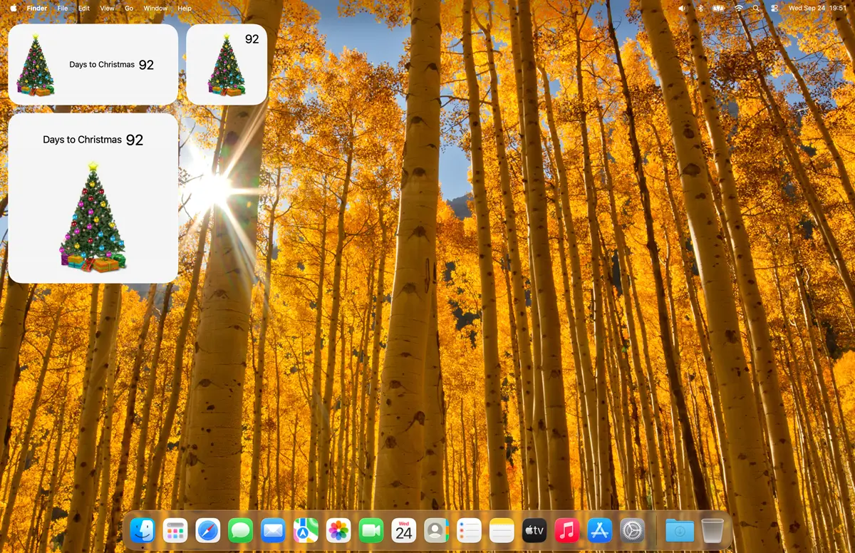 My Christmas Tree macOS Widget Light Mode