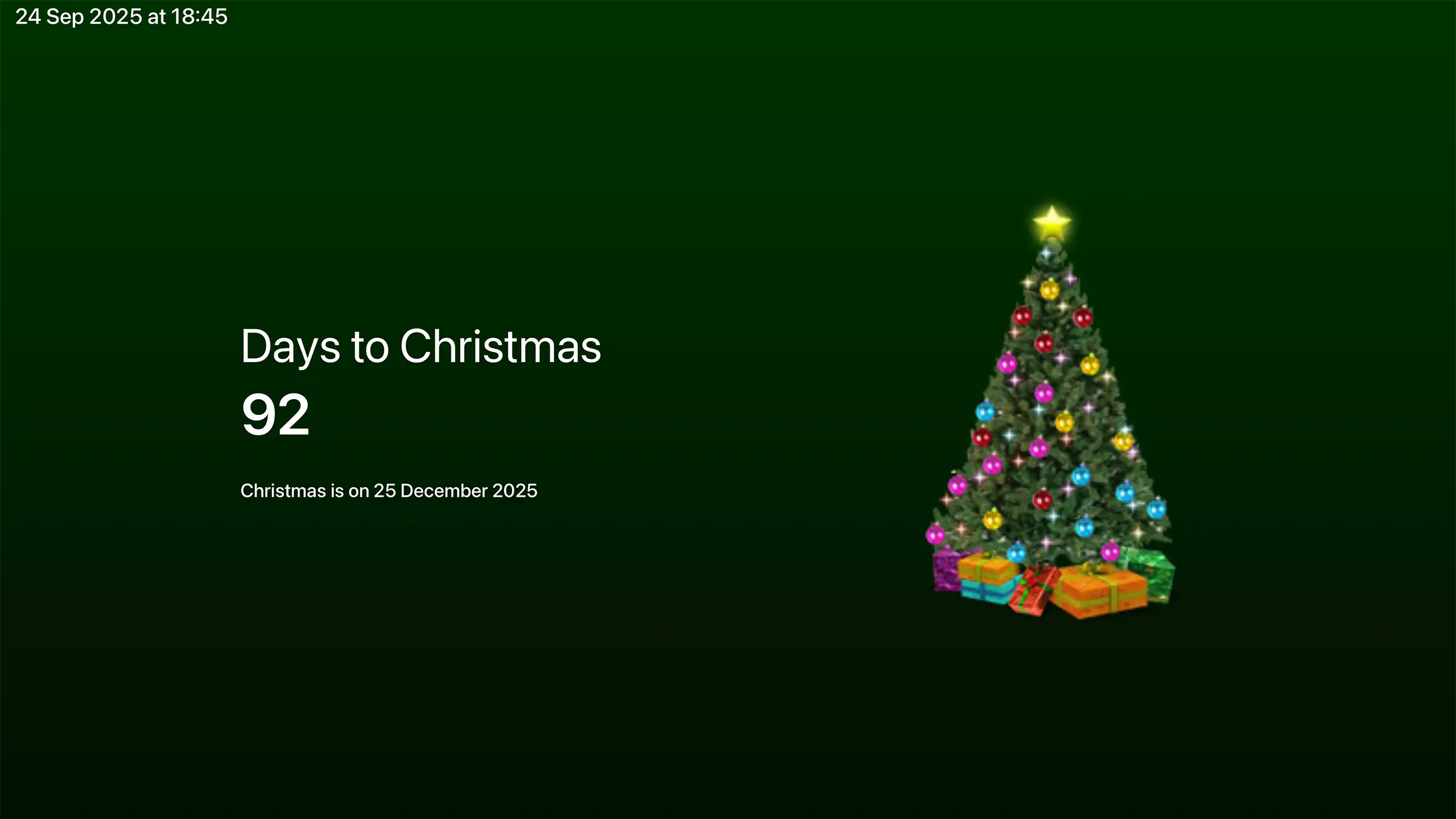 My Christmas Tree on your big TV screen