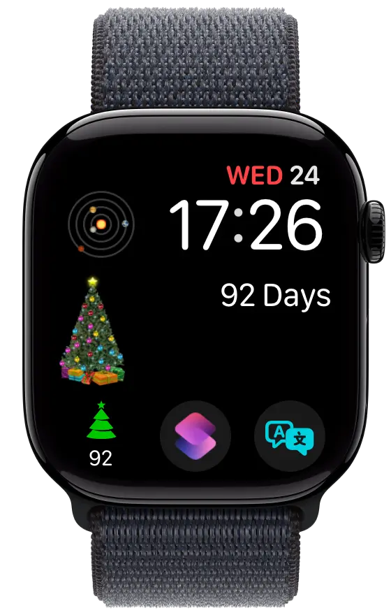 My Christmas Tree app on Apple Watch