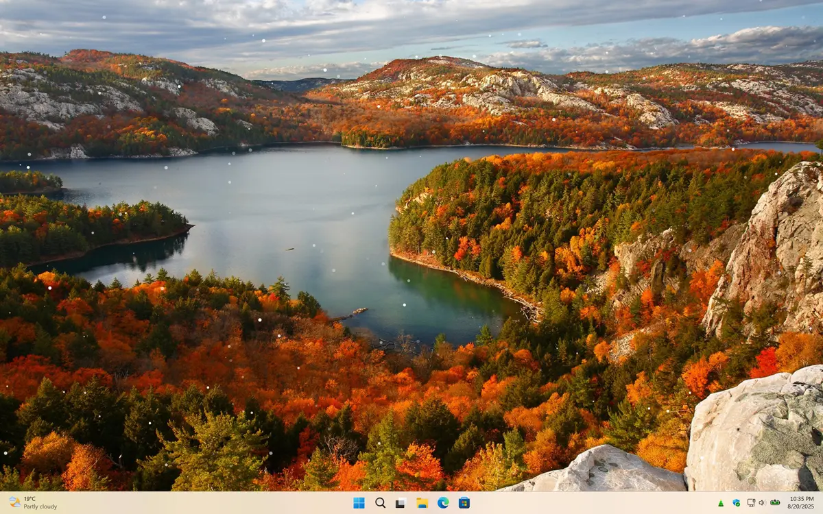 Snow falling down effect