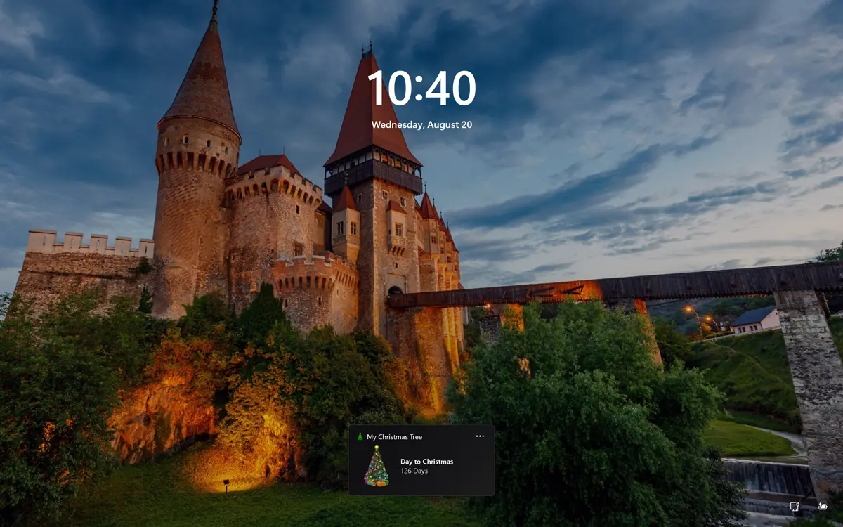 My Christmas Tree Windows 11 Lock Screen Widgets