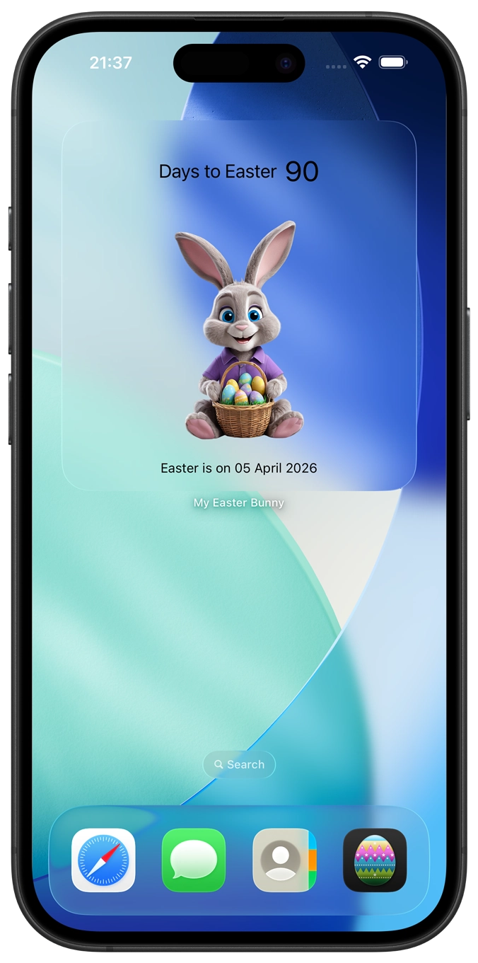 My Easter Bunny app on iPhone
