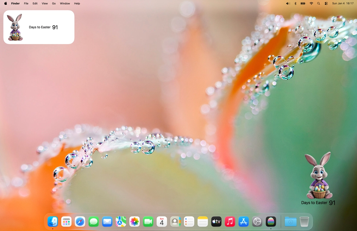 My Easter Bunny macOS Widget dashboard