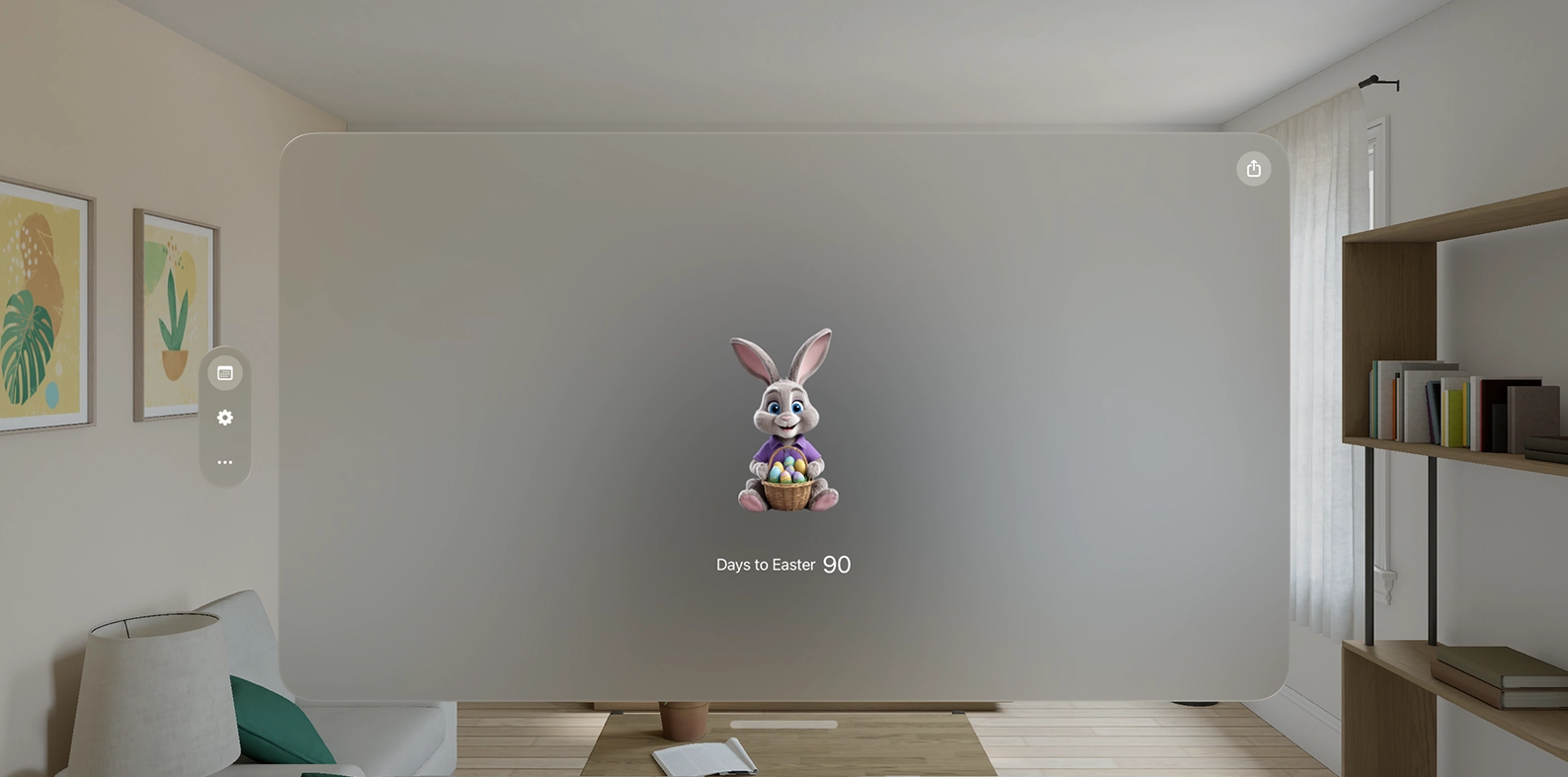 My Easter Bunny app on Apple Vision Pro device
