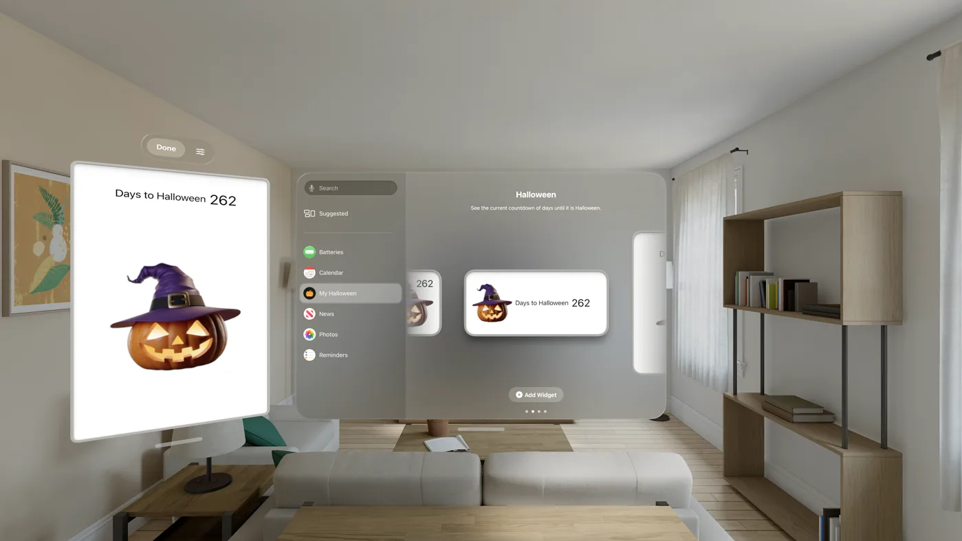 Halloween poster widget