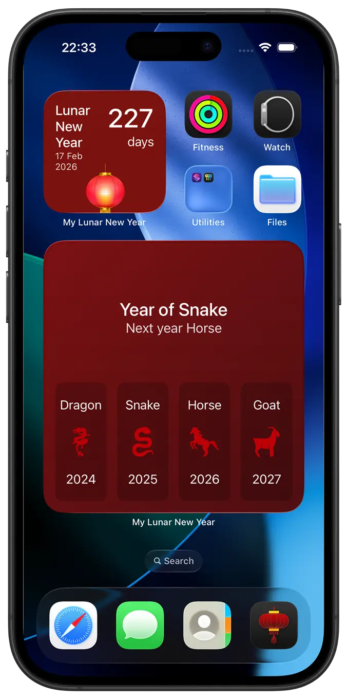 My Lunar New Year Dark Mode widgets