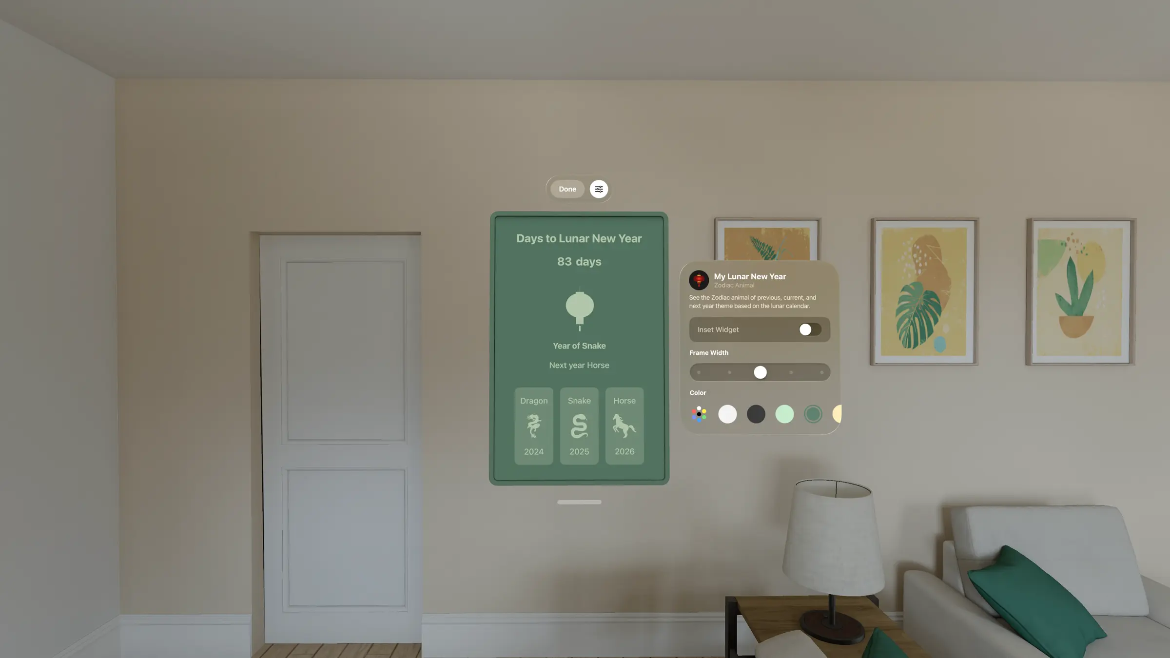 Choose your accent color widget