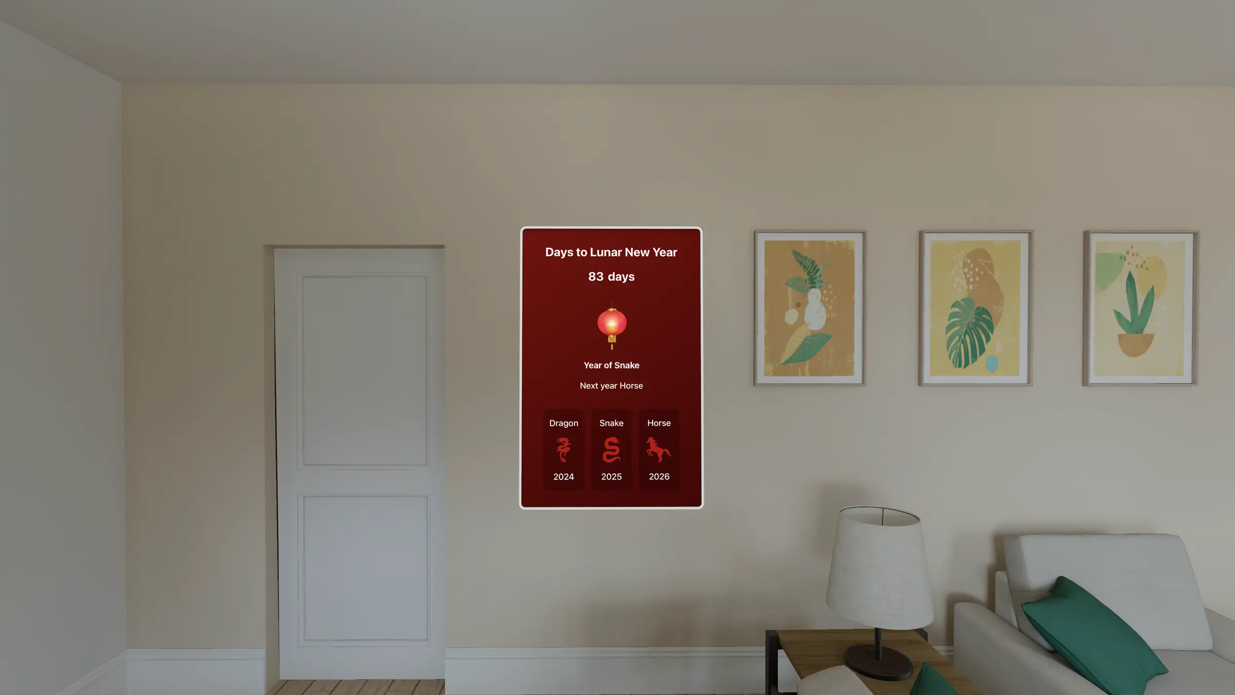 Paper Lunar widget poster