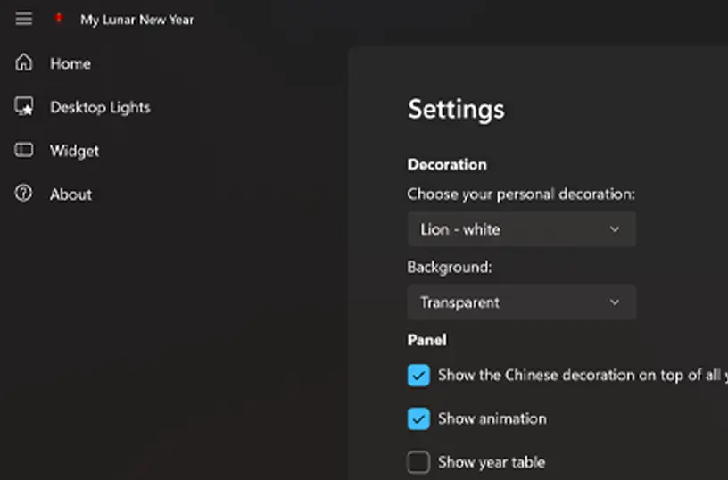 Customize the app to your person style