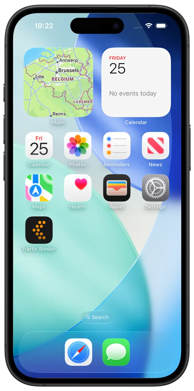 Traffic Blinker app icon on the home screen