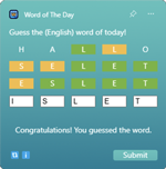 Preview of the Word of the Day for Windows 11